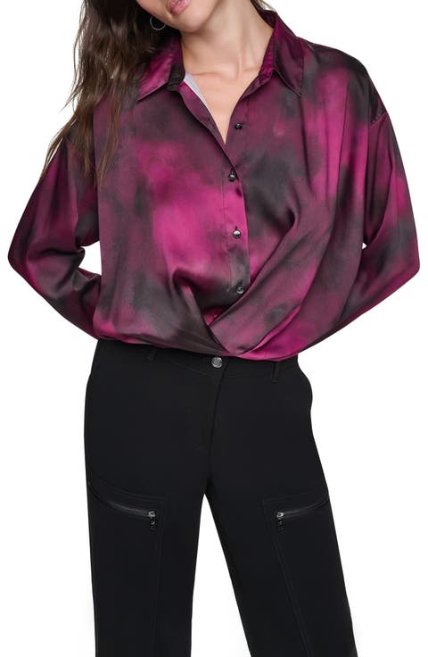 Twist Front Long Sleeve Shirt