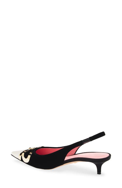 Giambattista Valli Bow Kitten Heel Slingback Pump