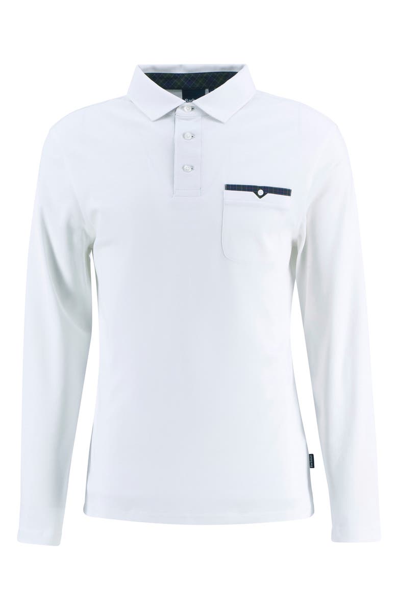Barbour Corpatch Long Sleeve Polo, Alternate, color, White
