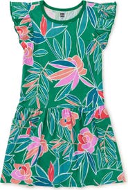 Tea Collection Flutter Sleeve Pocket Dress
