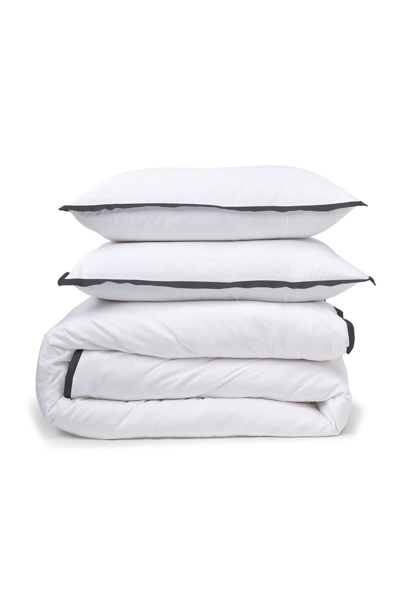 Pom Pom at Home Langston Sateen Duvet Cover & Sham Set, Main, color, Midnight