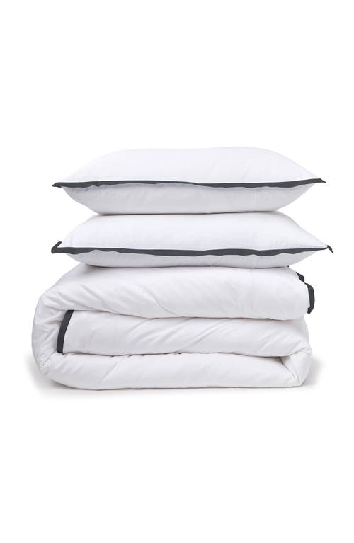 Pom Pom At Home Langston Sateen Duvet Cover & Sham Set In White