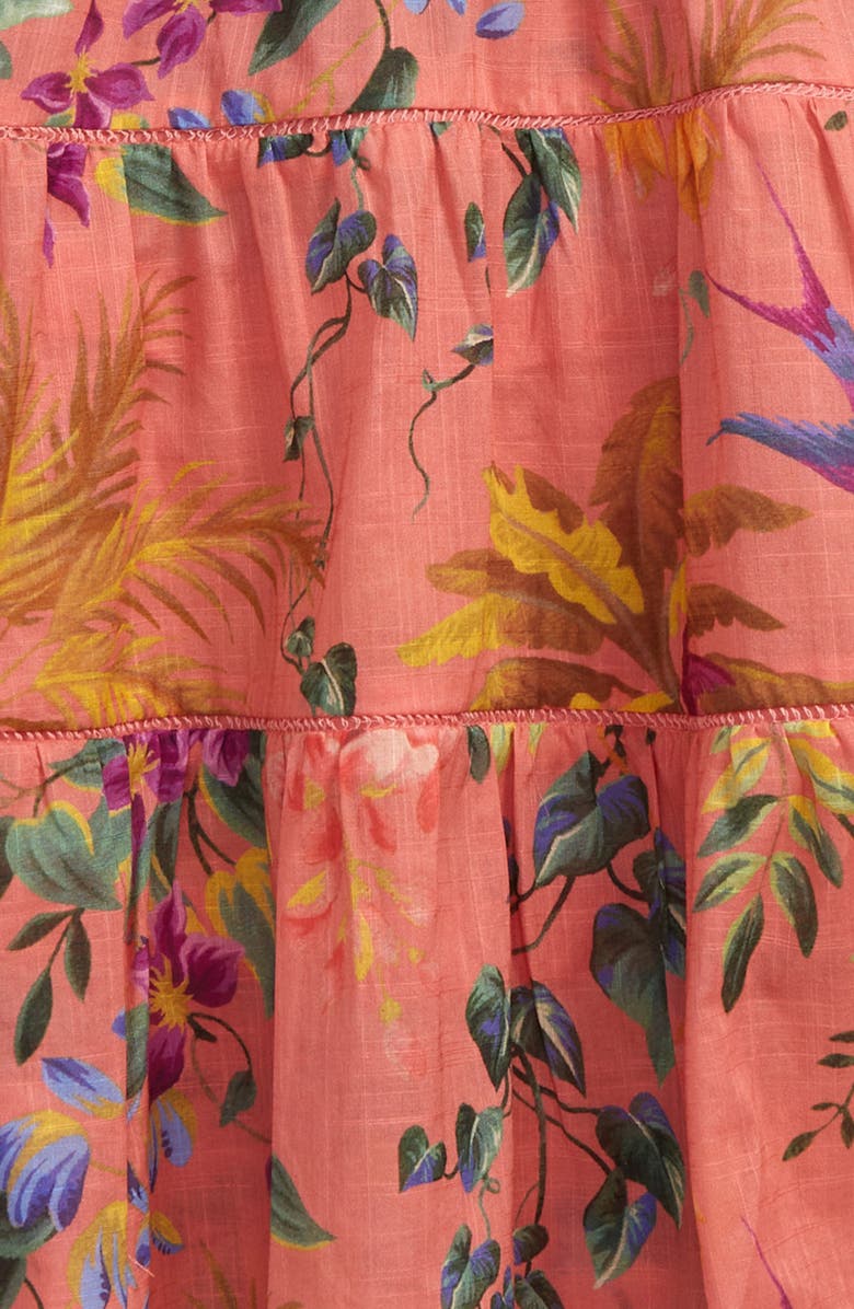 Zimmermann Kids' Tropicana Floral Tiered Cotton Top, Alternate, color, 