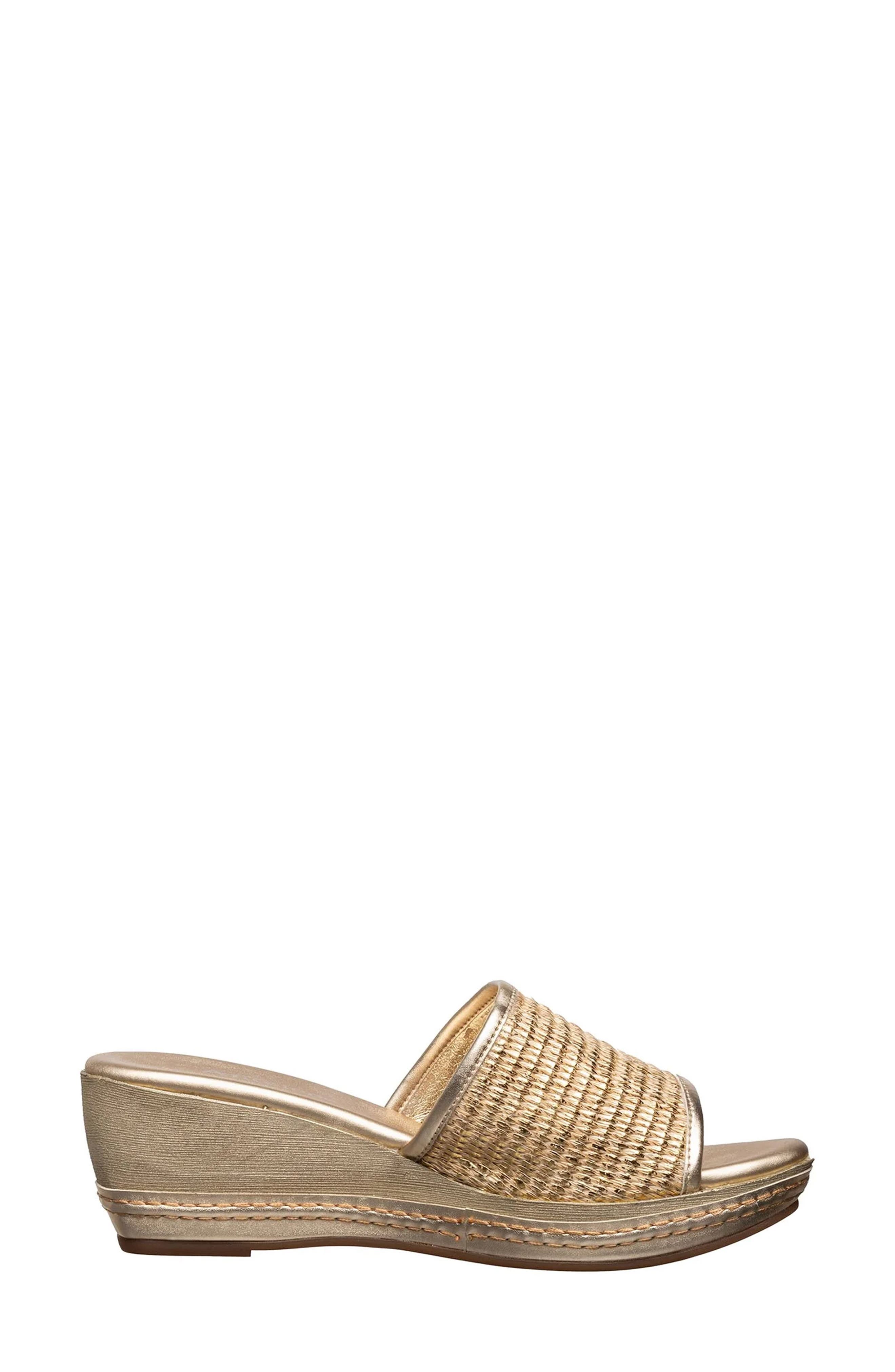 ANTELOPE Donni Platform Wedge Sandal, Alternate, color, Gold