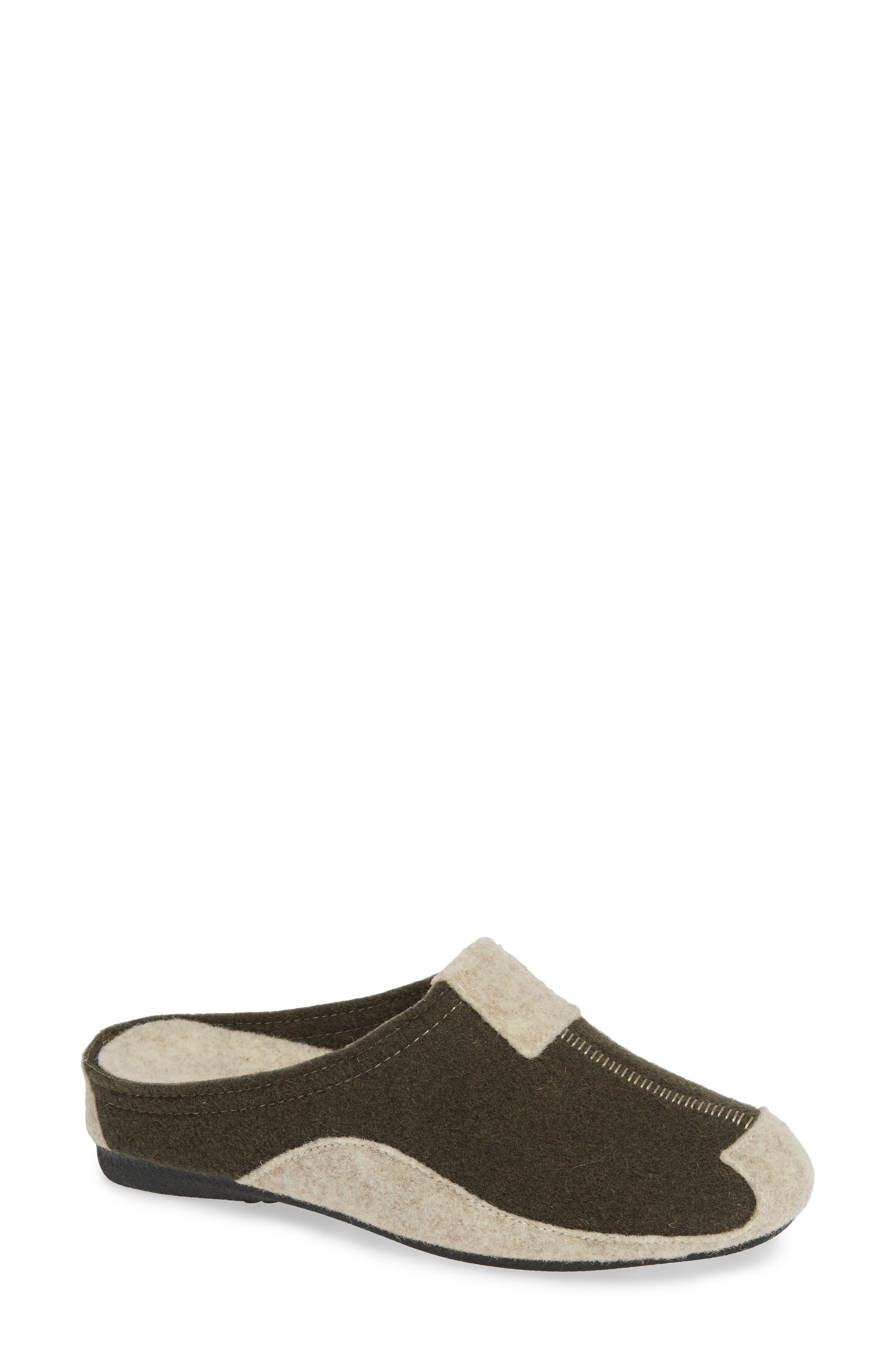 Jade Wedge Slipper, Main, color, PINE WOOL