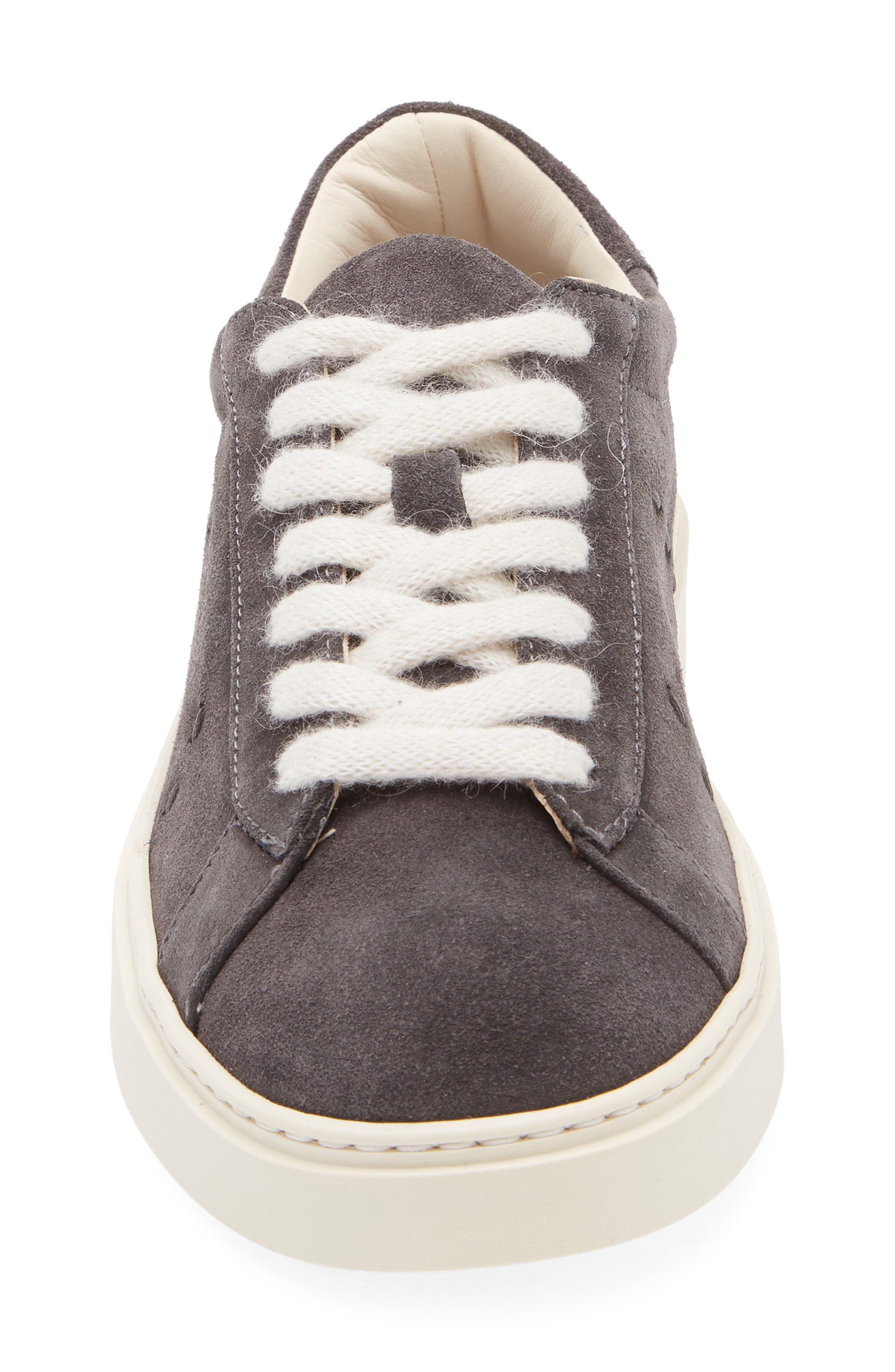 Eleventy Suede Low Top Sneaker, Alternate, color, Carbon