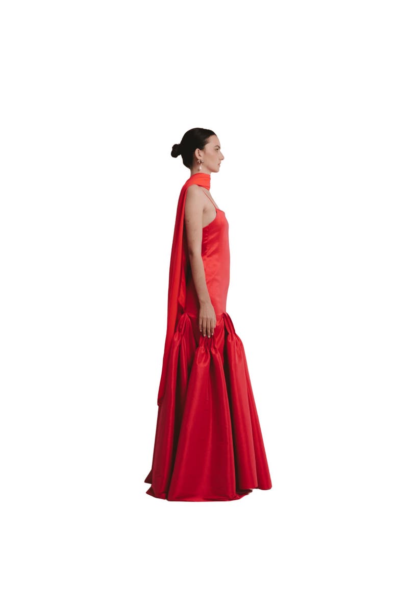 Triana Dress, Alternate, color, Scarllet