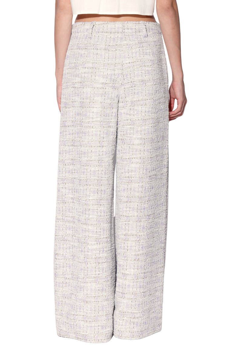 Sandro Tweed Wide Leg Pants, Alternate, color, LILAC TWEED