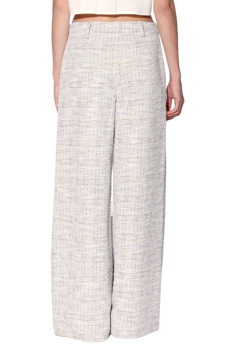 Walter Baker Sandro Tweed Wide Leg Pants, Alternate, color, Lilac Tweed