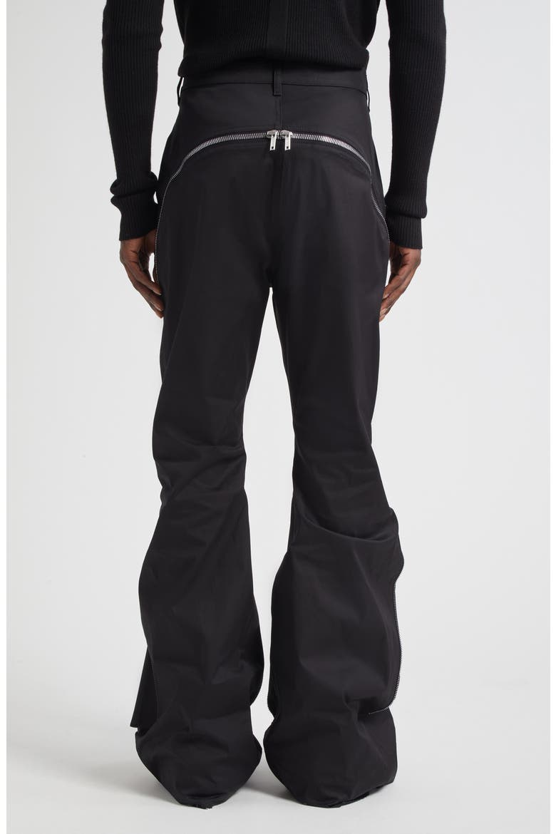 Bolan Banana Zip Raw Hem Jeans, Alternate, color, BLACK