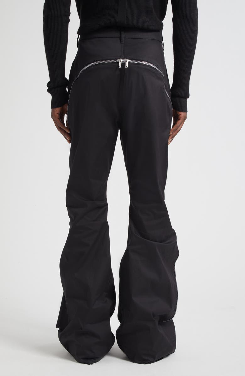 Rick Owens Bolan Banana Zip Raw Hem Jeans, Alternate, color, Black