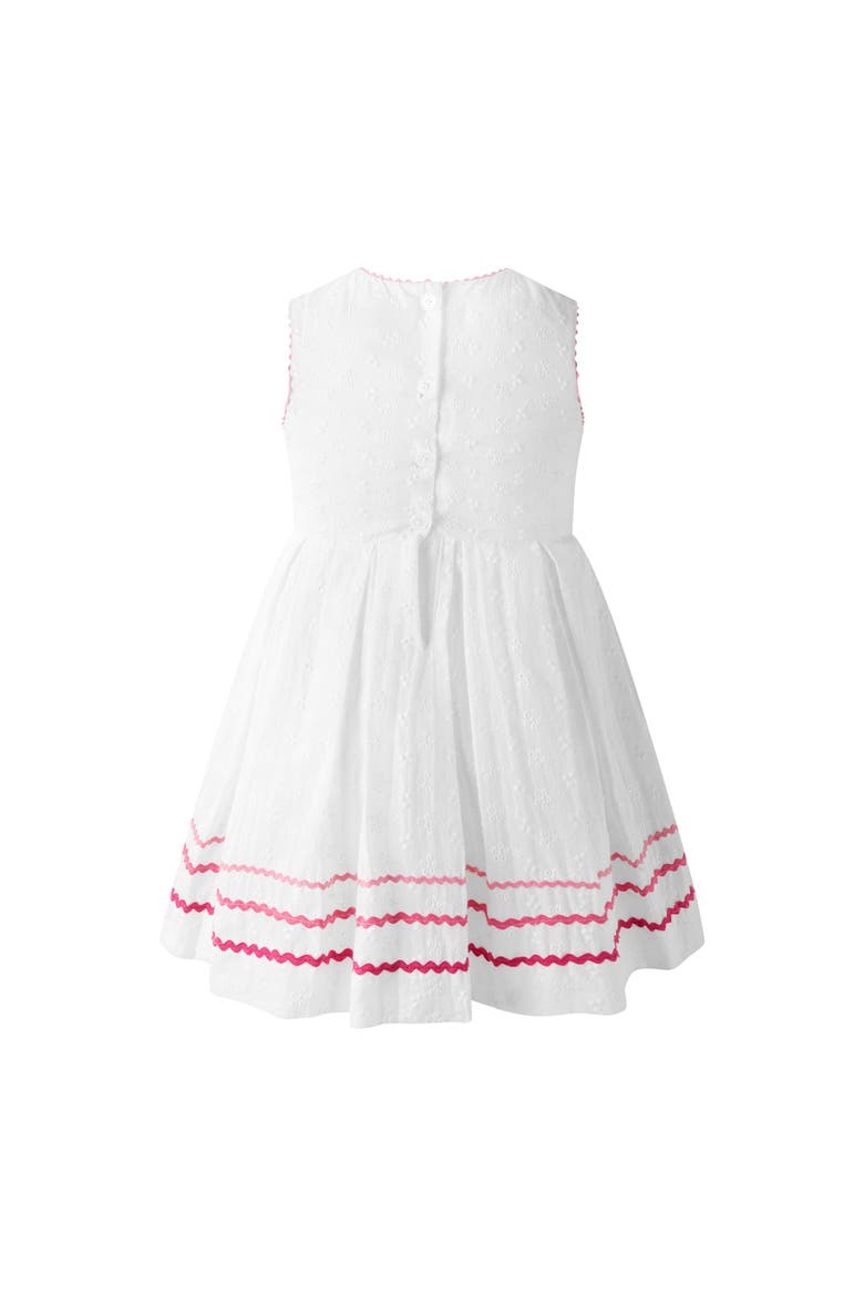 Eyelet Ric Rac Dress, Alternate, color, White