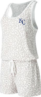 CONCEPTS SPORT Women's Concepts Sport Cream Kansas City Royals Montana Hacci Knit Romper