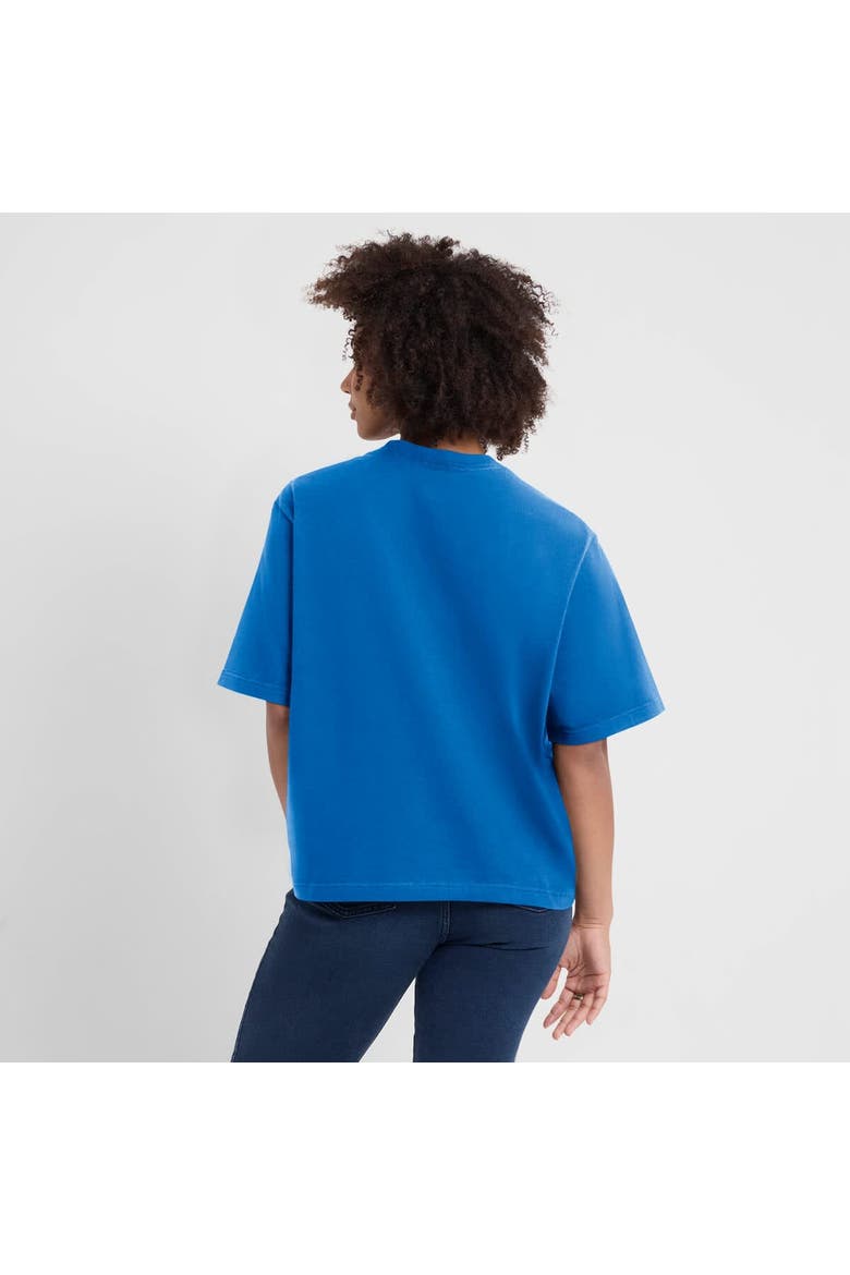 Women's Nike Blue Detroit Lions Essential Script Relaxed Boxy T-Shirt, Alternate, color, Blue