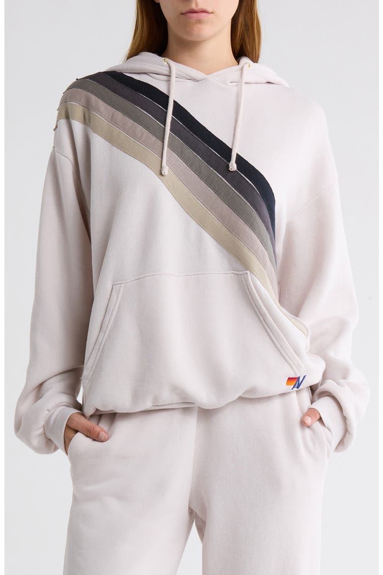 Cross Stripe Hoodie, Main, color, DOVE GREY/ GREY