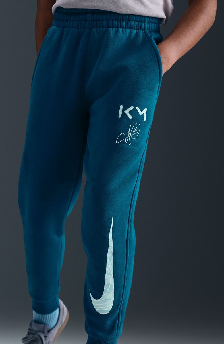Nike Kids' Kylian Mbappé Club Fleece Joggers, Alternate, color, Green Abyss/ Igloo/ Light Dew