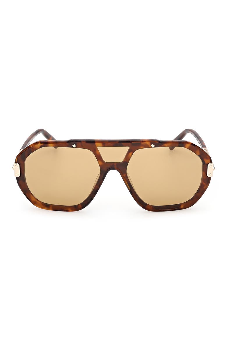 Geometric Sunglasses, Main, color, HAVANA / GOLD / AMBER SAND