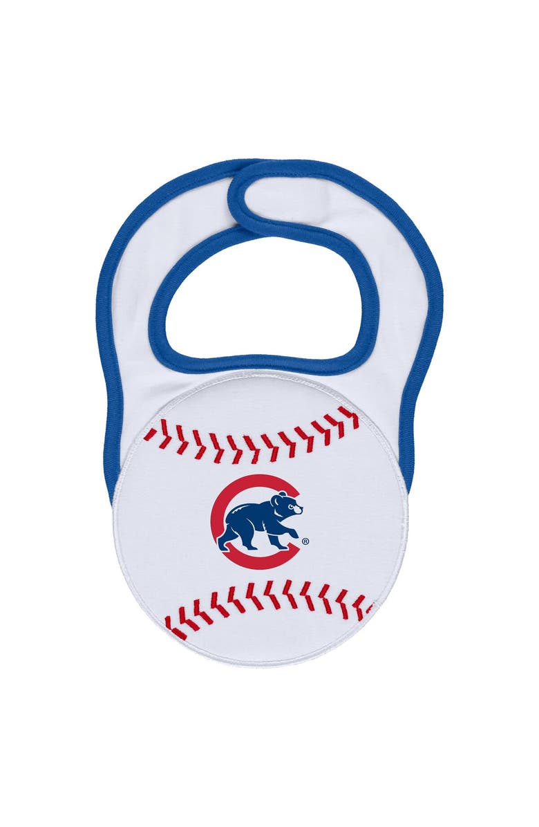 WEAR by Erin Andrews Newborn & Infant WEAR by Erin Andrews White Chicago Cubs Sleep & Play Full-Zip Footed Jumper with Bib, Alternate, color, 