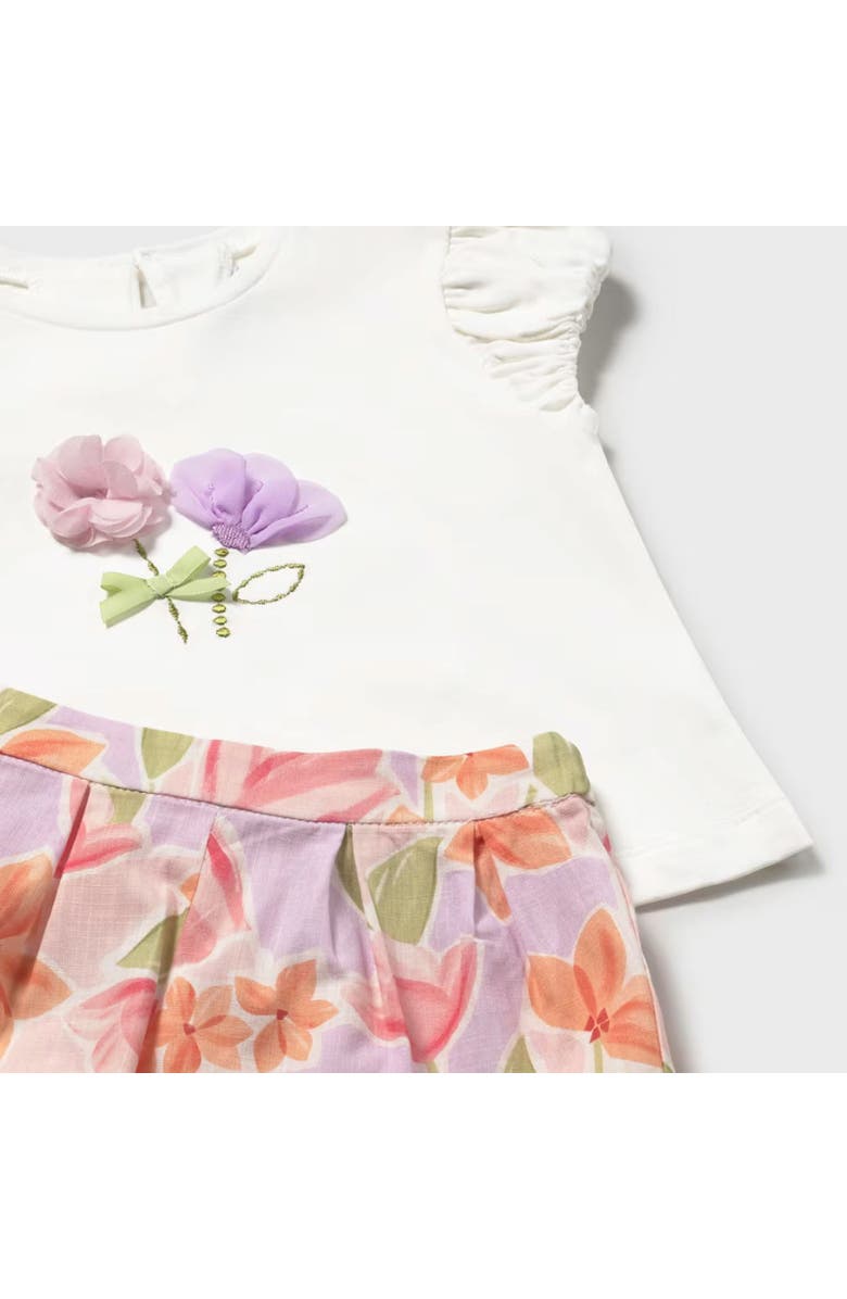 Mayoral Floral Set, Alternate, color, White