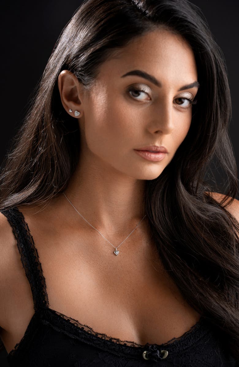 Bony Levy Icon Diamond Heart Pendant Necklace, Alternate, color, 18K White Gold