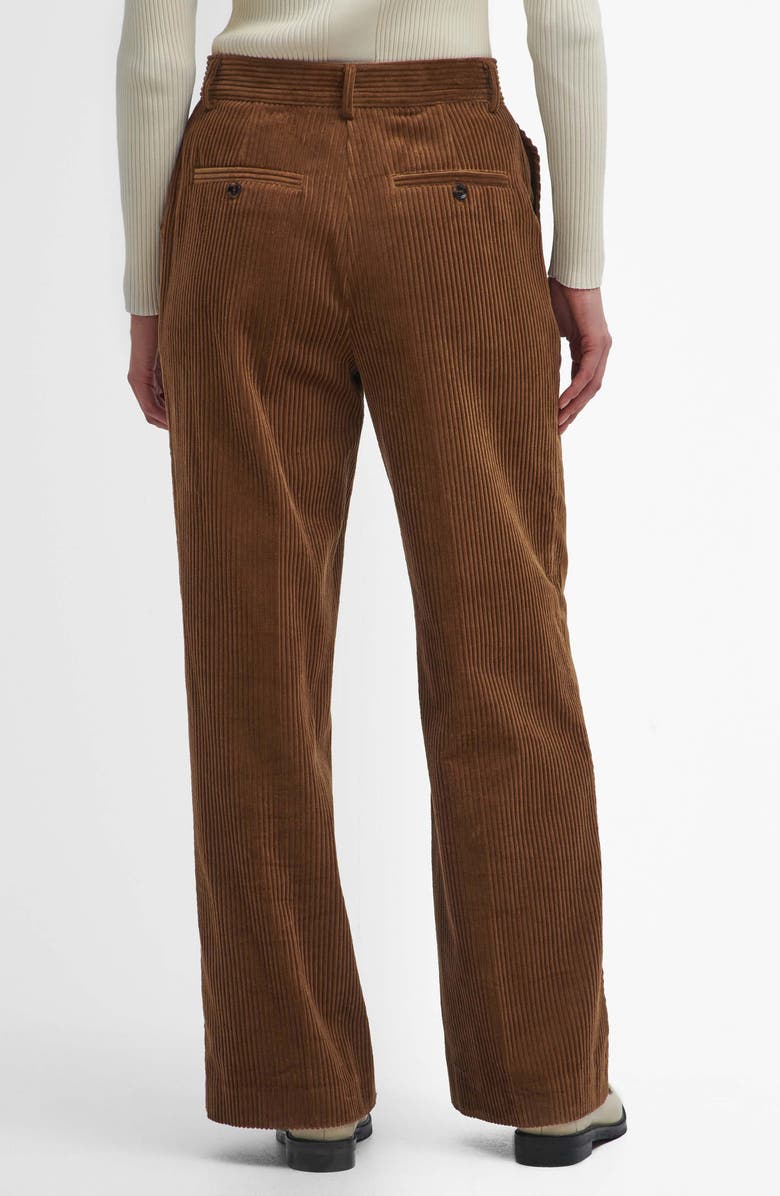 Barbour Samara High Waist Corduroy Wide Leg Pants, Alternate, color, Sienna