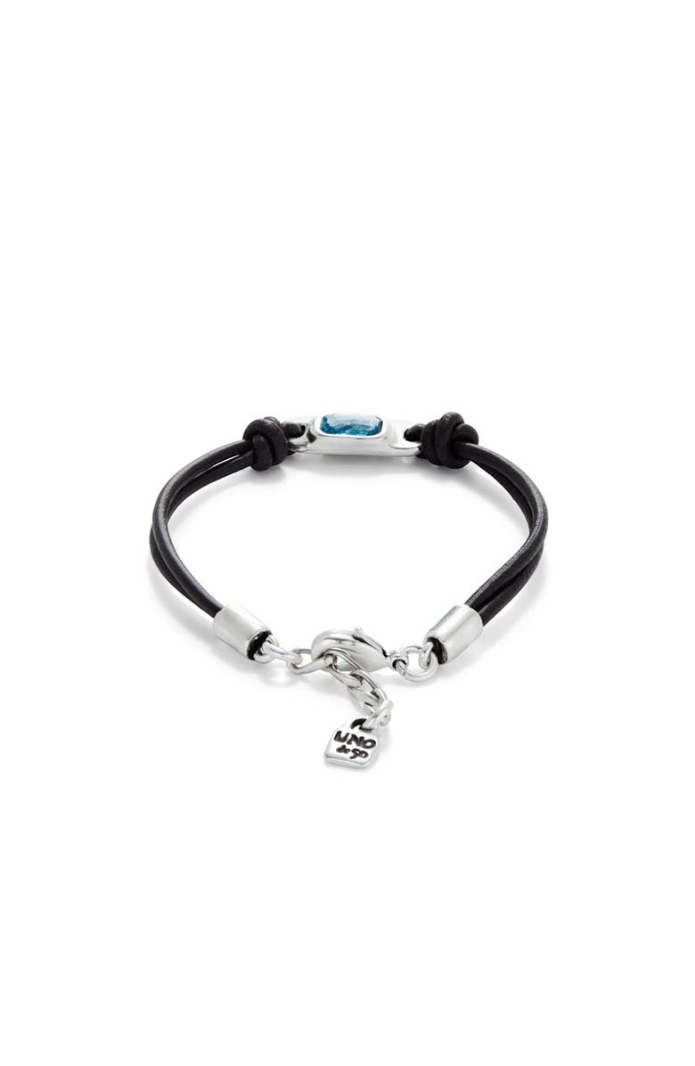 UNODE50 Blue Faceted Crystal Bracelet, Alternate, color, Silver