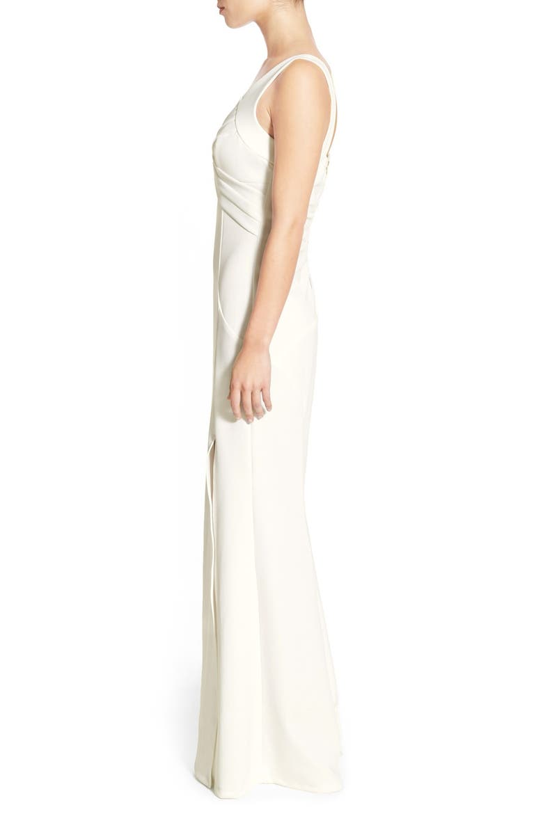 Crisscross Bodice Gown, Alternate, color, IVORY