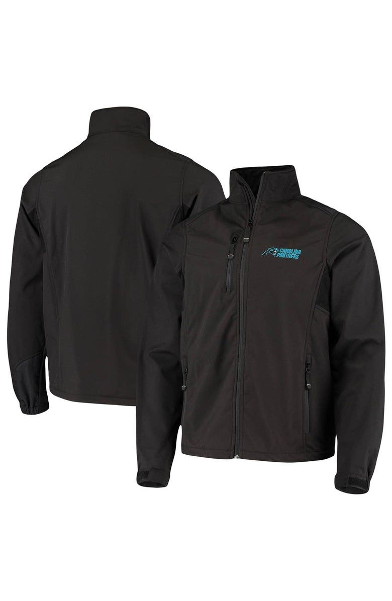 DUNBROOKE Men's Dunbrooke Black Carolina Panthers Circle Softshell Fleece Full-Zip Jacket, Main, color, Black