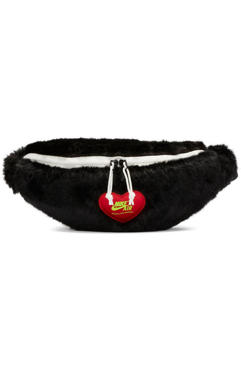 Nike x Olivia Kim Heritage Faux Fur Belt Bag, Main, color,