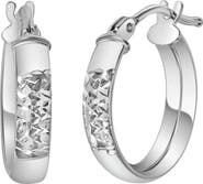 Bony Levy 14K Gold Diamond Cut Hoop Earrings
