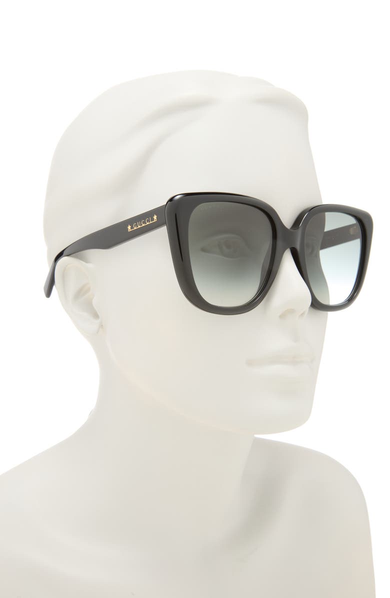 Gucci Cat Eye Sunglasses, Alternate, color, Black Black Grey