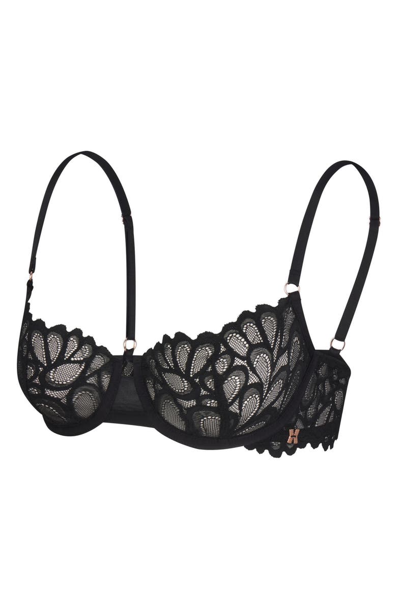SAVAGE X FENTY Savage Not Sorry Unlined Balconette Bra, Alternate, color, Black Caviar