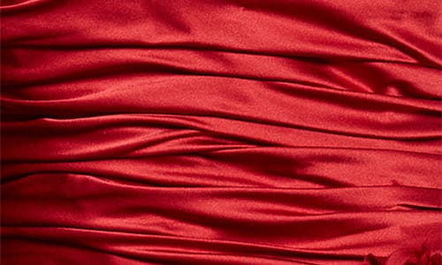 Cinq À Sept Mireya Ruched Ruffle Sleeveless Silk Maxi Dress In Red