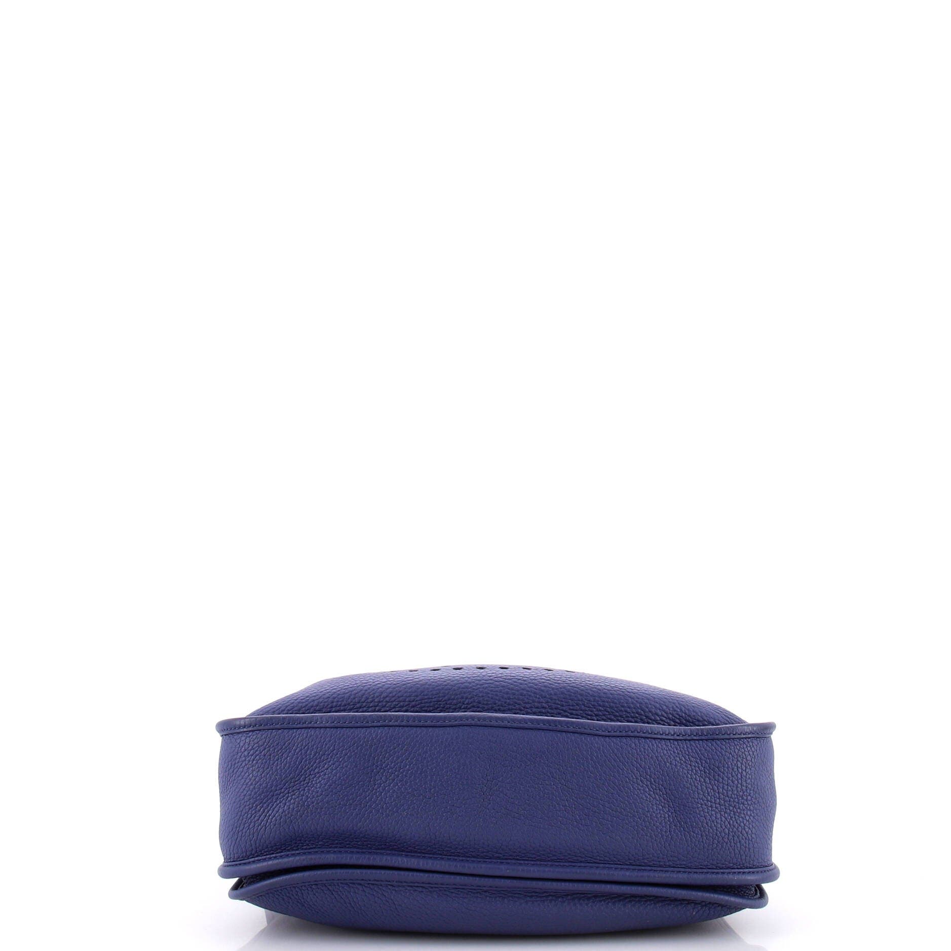 Pre-Owned Hermes Evelyne Bag Gen III Clemence PM, Alternate, color, Bleu Brighton