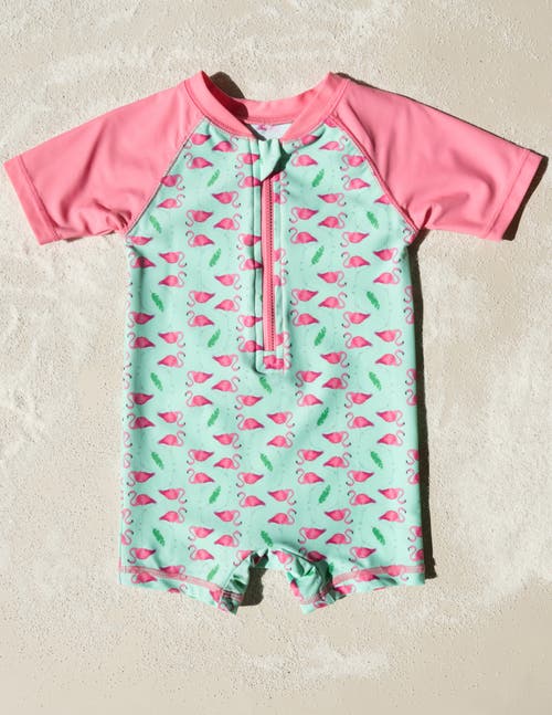 Leveret Baby One-piece Rashguard, Upf 50+ Sun Protection Swimwear In Green