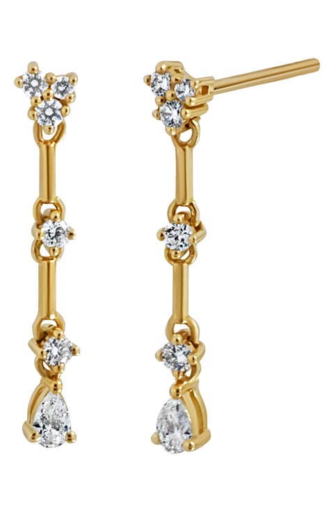 Getty 18K Yellow Gold Diamond Linear Drop Earrings - 0.28ct. (Nordstrom Exclusive)