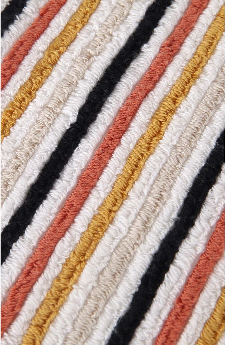 Olive & Linen Stripes Bath Mat, Alternate, color, Rainbow