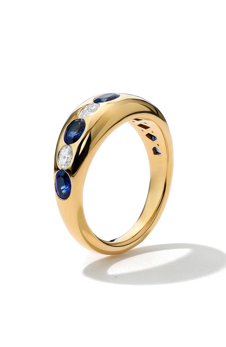 Mark Henry Petite Oval Sapphire & Diamond Ring, Alternate, color, Sapphire