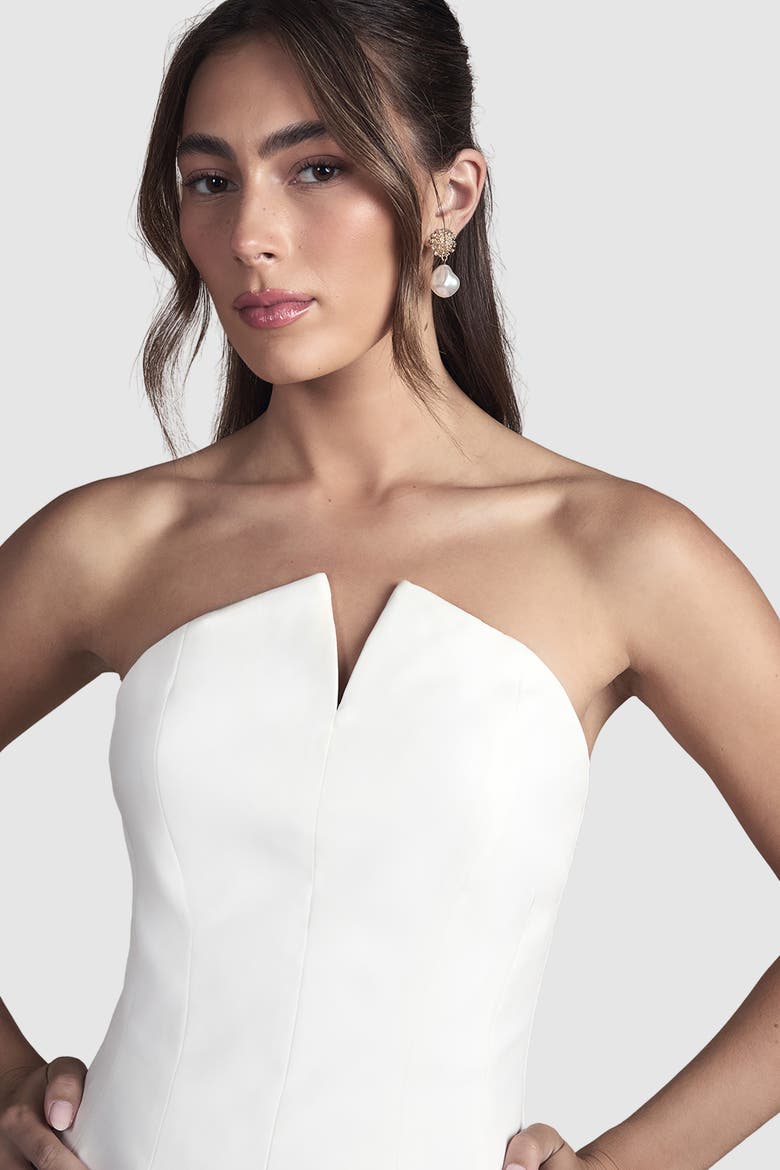Bandeau Wedding Maxi Dress, Alternate, color, Ivory