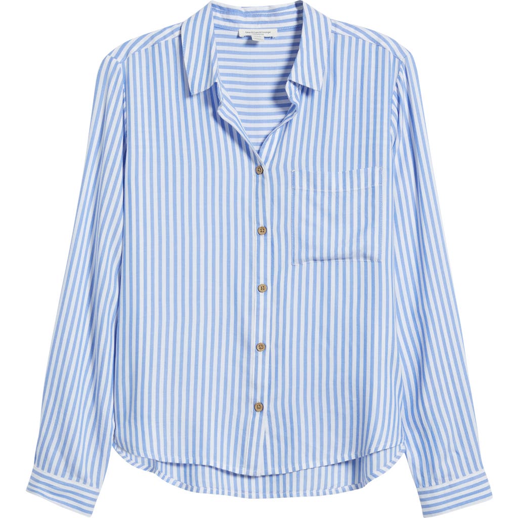 BEACHLUNCHLOUNGE BEACHLUNCHLOUNGE CANDACE STRIPE BUTTON-UP SHIRT