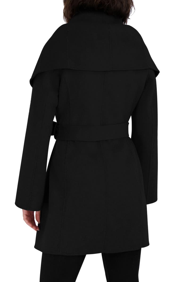 Tahari Marilyn Wool Blend Coat, Alternate, color, Black
