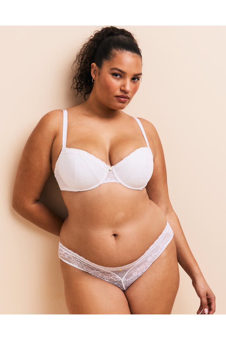 Lucie Contour Balconette Bra, Main, color, White