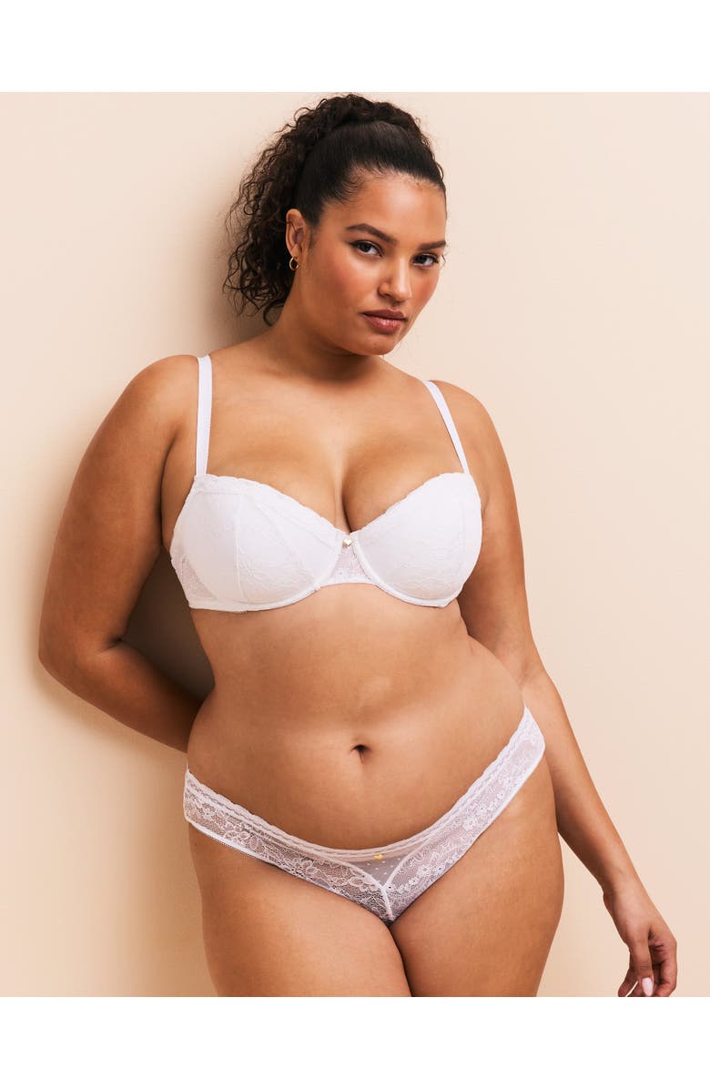 Adore Me Lucie Contour Balconette Bra, Main, color, White