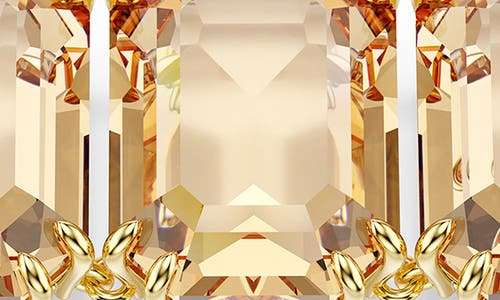 Swarovski Millenia Gold-tone Plated Necklace Extender In Brown