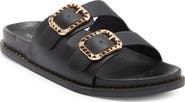 TOP MODA Sailor Double Strap Slide Sandal