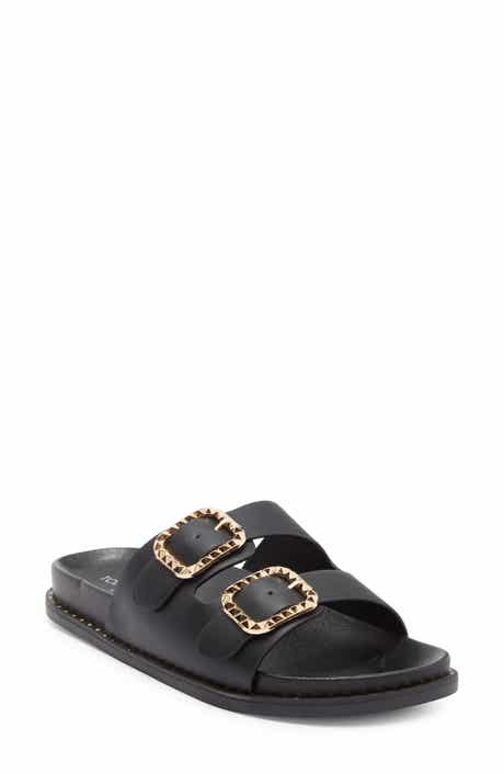 TOP MODA Sailor Double Strap Slide Sandal