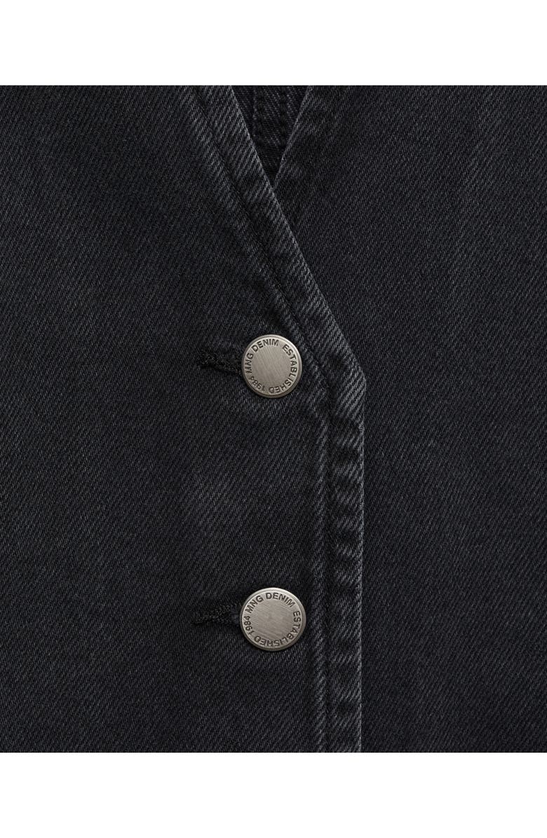 MANGO Tie Denim Vest, Alternate, color,