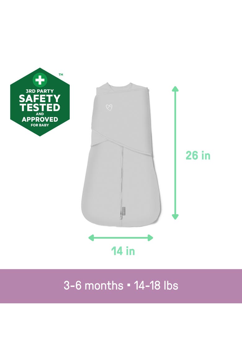 SwaddleMe by Ingenuity Arms Free Convertible Baby Swaddle, Alternate, color, GREY