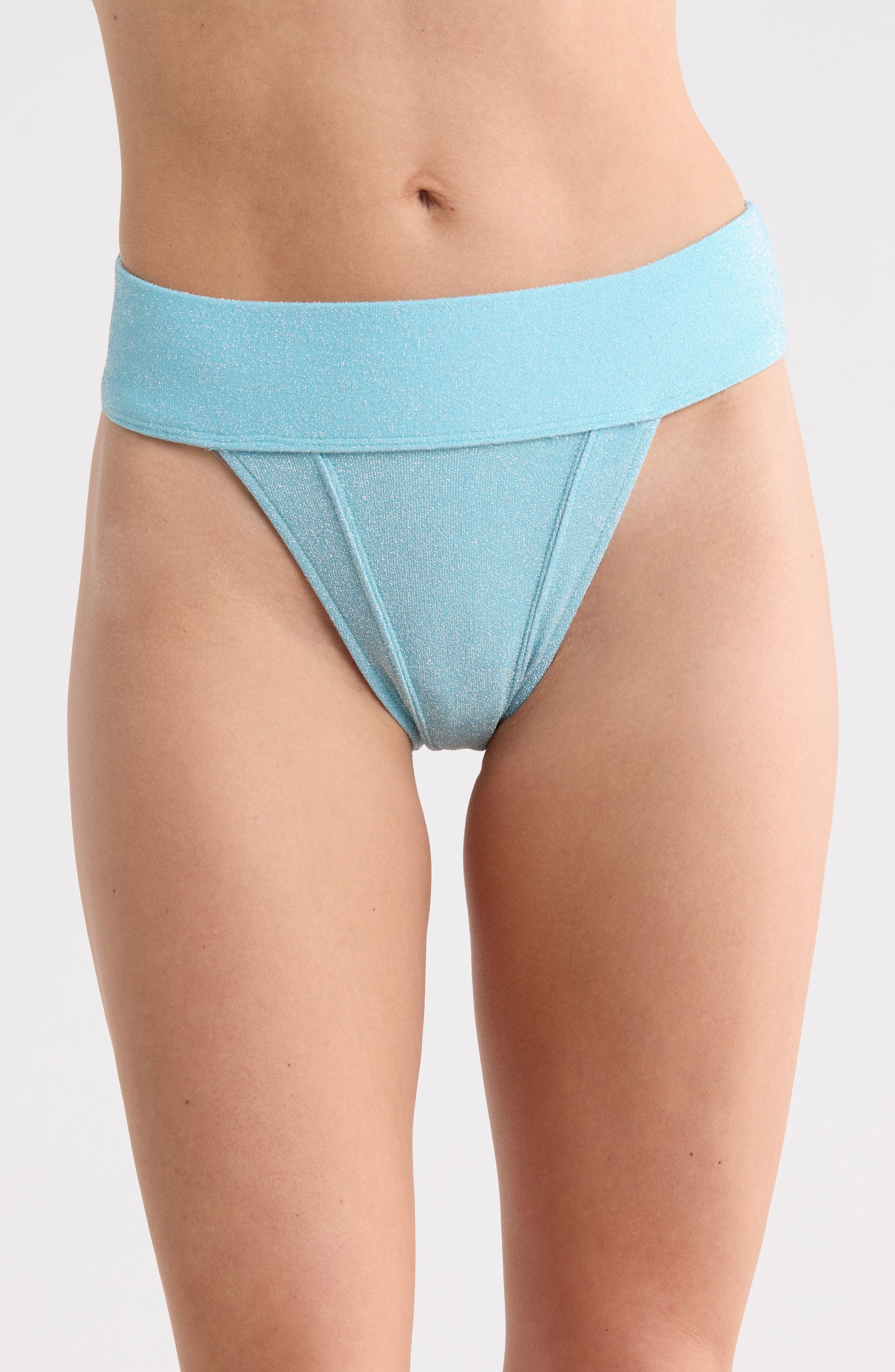 Free People Blair Metallic Bikini Bottoms