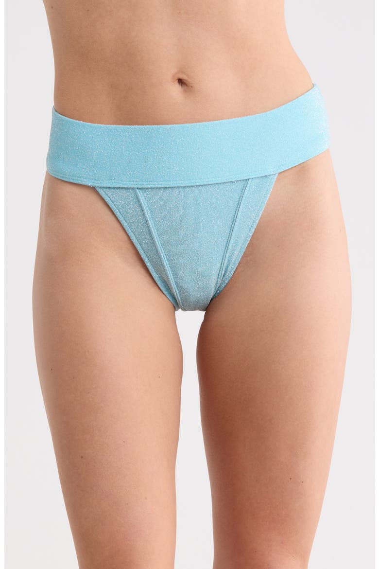 Blair Metallic Bikini Bottoms, Main, color, SKY